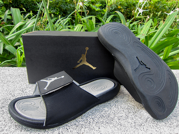 2018 Men Air Jordan Hydro 6 Sandals Black Grey